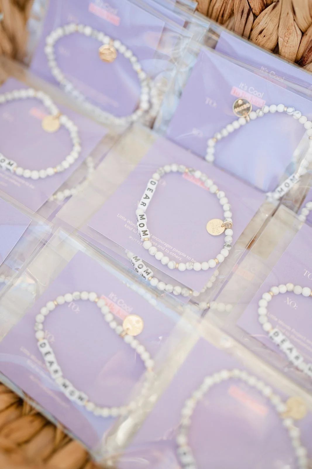 Dear Mom,  x Little Words Project - White Stone Bracelet