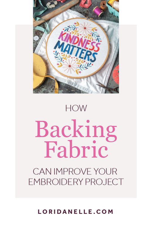 Embroidery Basics: Improve your embroidery with backing fabric — She Makes  Joy
