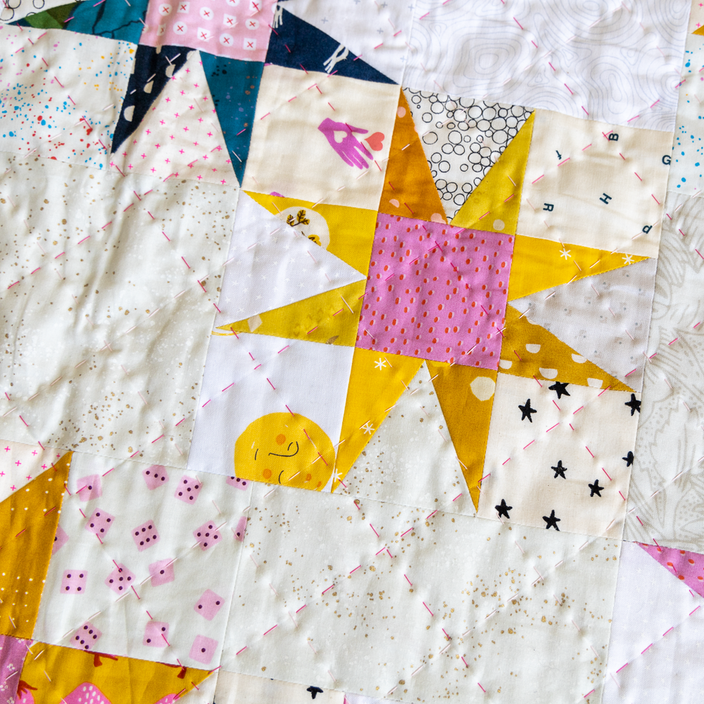 Machine Embroidery Design Download- Modern Stars Quilt
