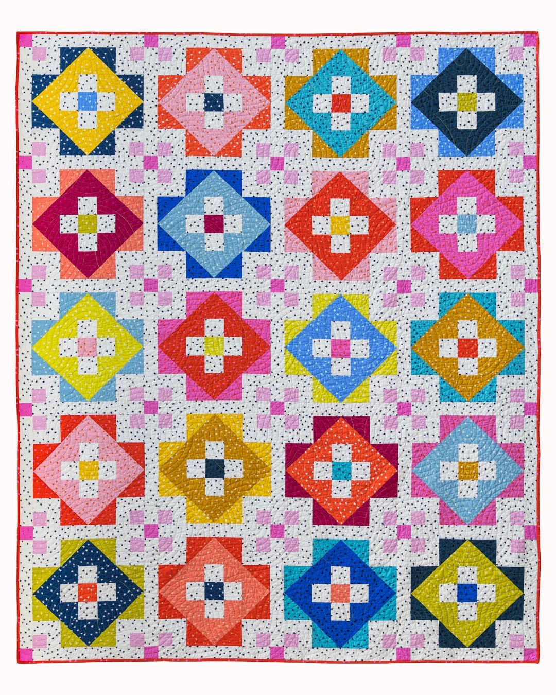 This is Clover Patch. 🍀⁣
⁣
You probably already caught the name a couple weeks ago in my studio tour (I see you, sharp-eyed friends) &mdash; but today's the day you get to see the whole thing.⁣
⁣
This mix-and-match version is made in Ruby Star Socie
