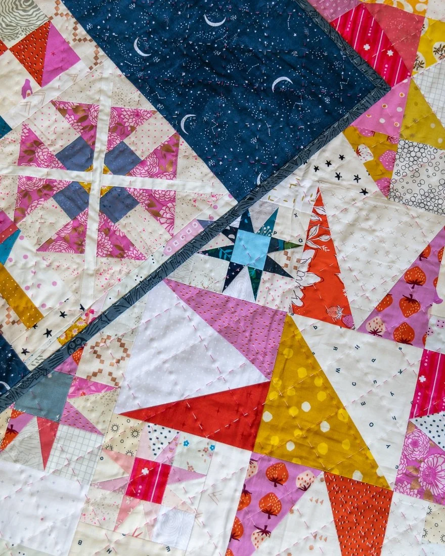 Stardust Shine &mdash; I could make a million quilts, but I think this one will always be my favorite. 

It was the first pattern I wrote myself, the first quilt I ever made scrappy, and the first and &mdash; so far &mdash; only quilt I entirely hand