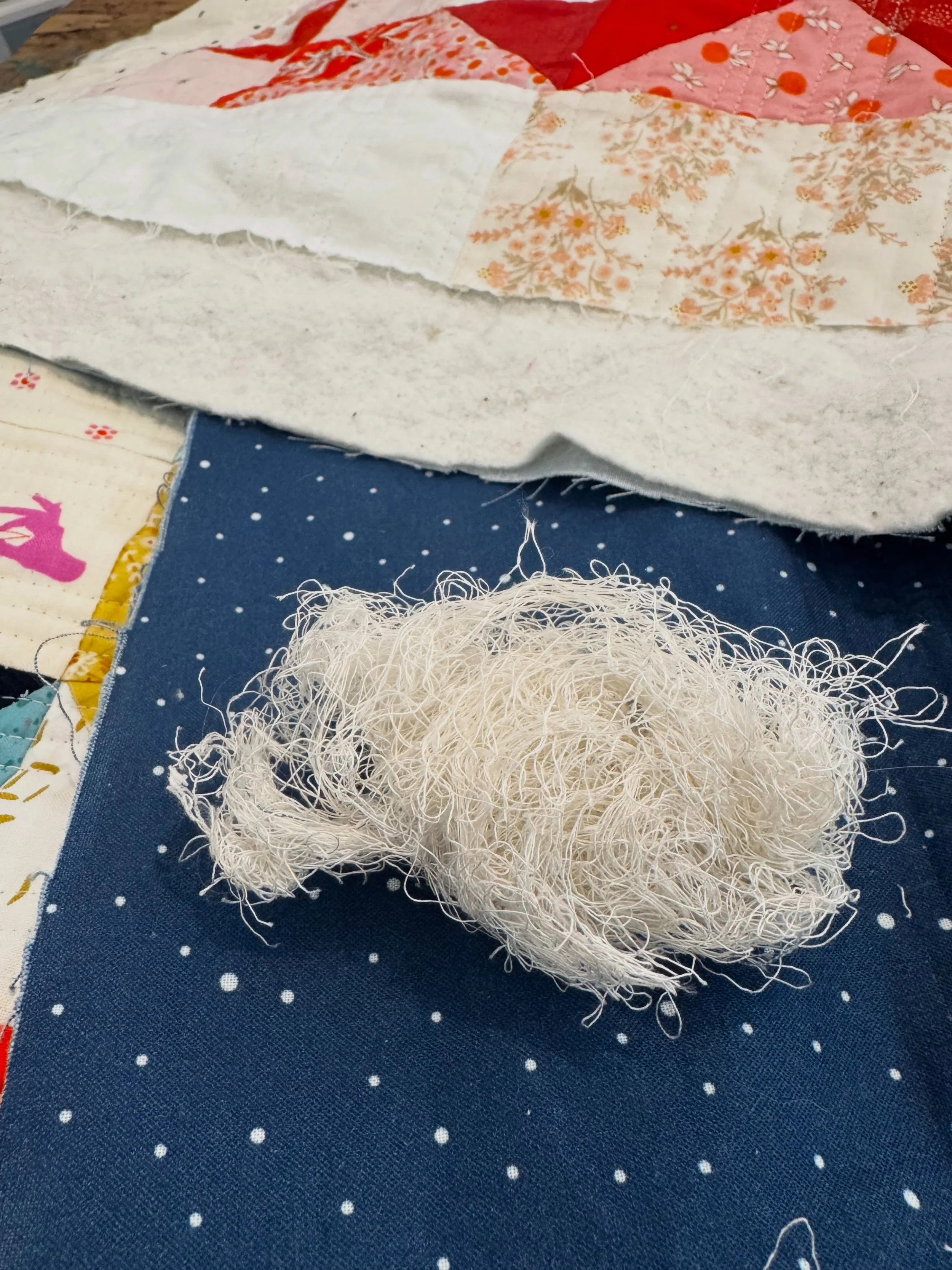 This is what a broken walking foot looks like. 🙄 

I recently upgraded to a new JUKI sewing machine &amp; decided to tackle the stack of quilts I&rsquo;ve had waiting for their turn to be quilted. I think there&rsquo;s 5 total. 

Turns out that whil