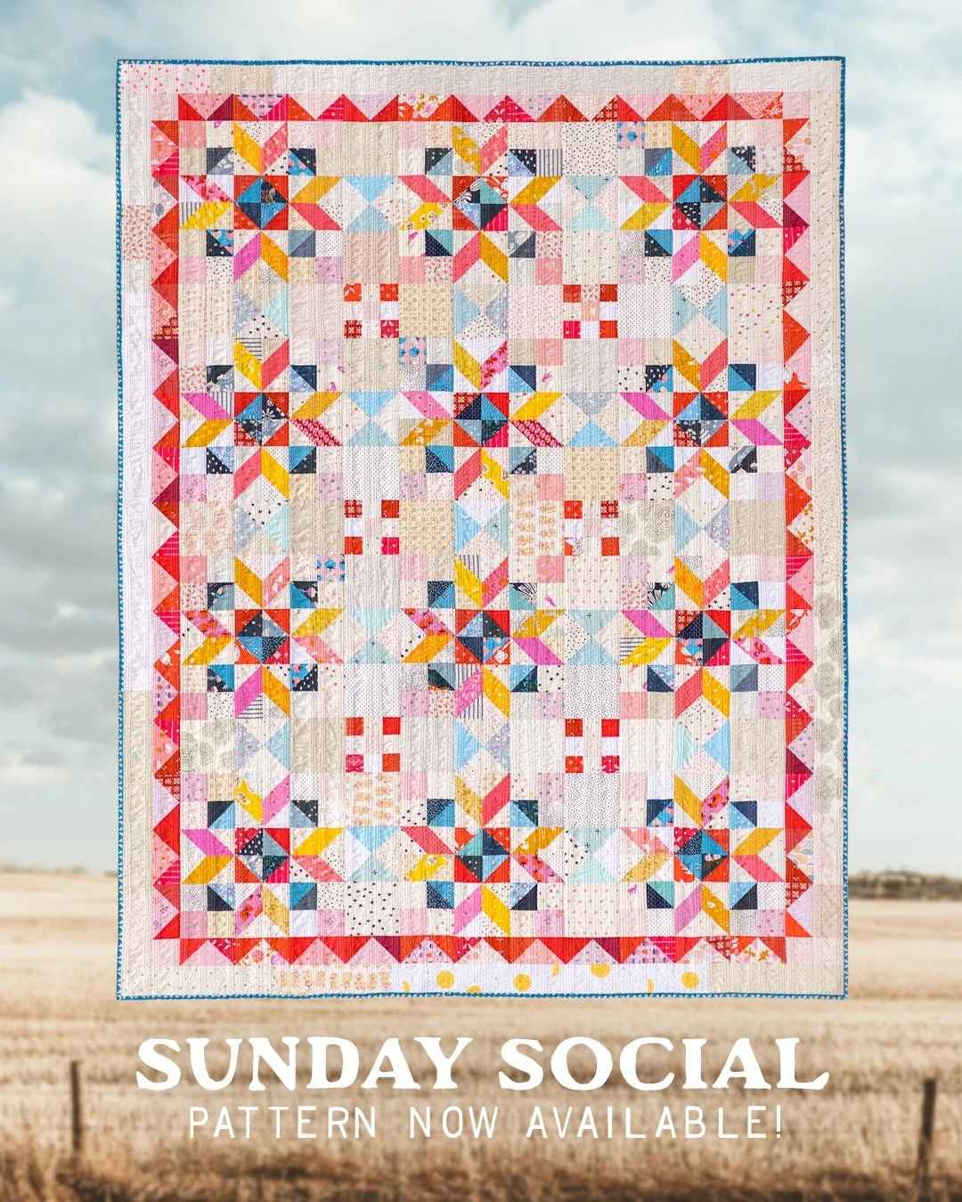 Sunday Social is here! 🎉

When I was designing it, I kept thinking about long drives through the country, spotting painted quilt blocks on the sides of barns. 🚜

I was also reminded of growing up in Kansas and the small church we attended. There wa