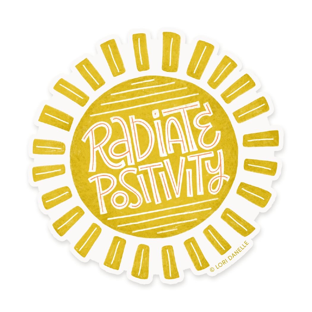 Radiate Positivity Vinyl Sticker