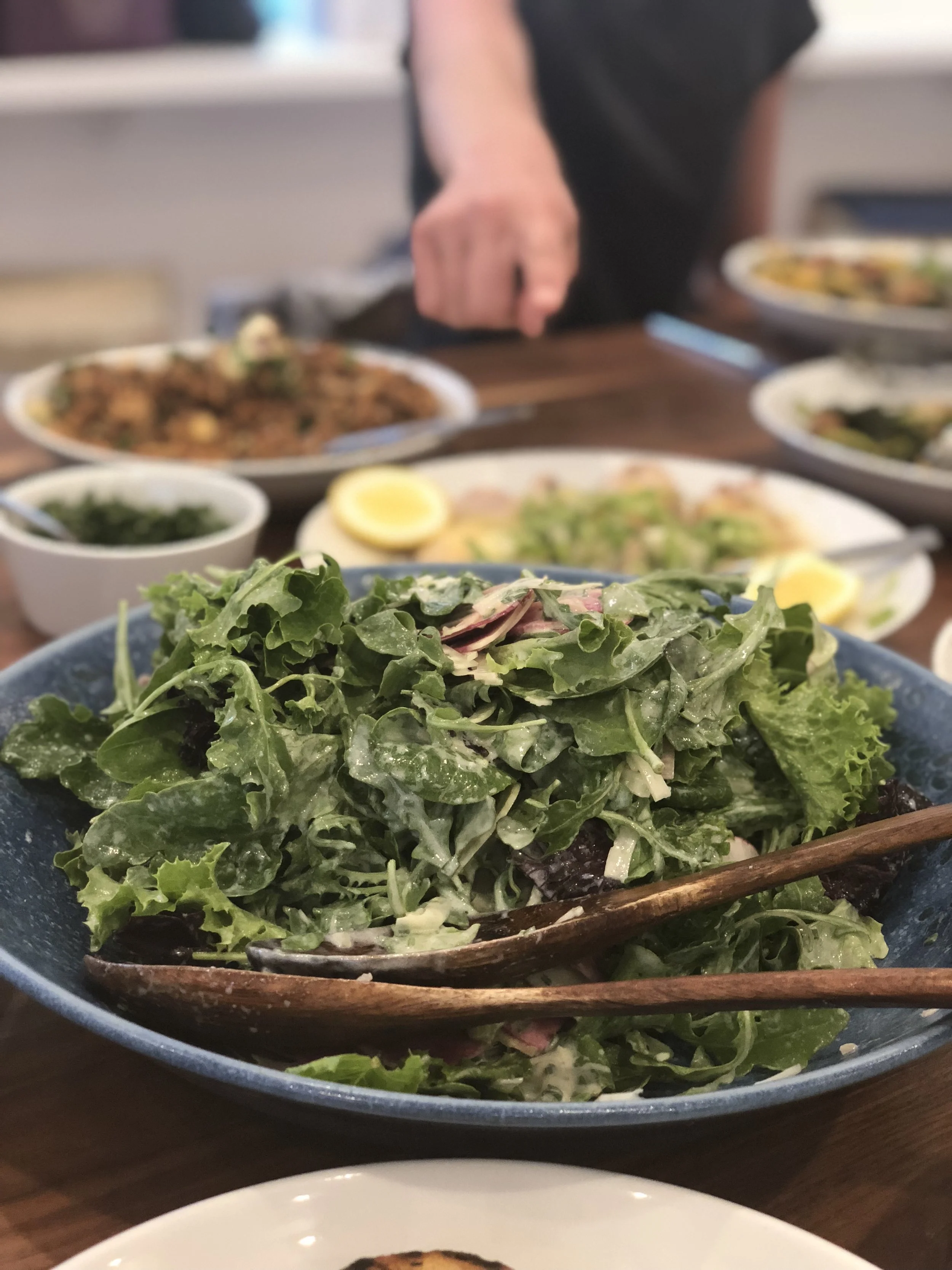 Mixed Lettuces with Yogurt Dressing & Garlic Croutons