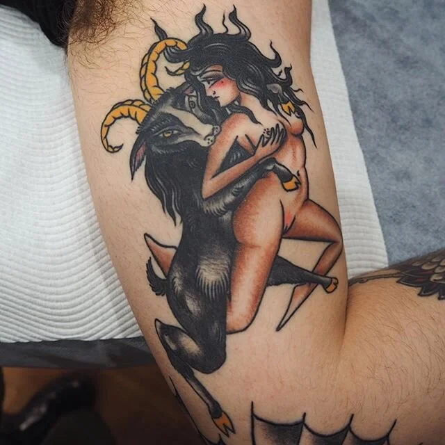 Healed nymph for @unholyrising 🖤 made at @tattoorosies for all commission enquiries email emilyjanetattoo@gmail.com