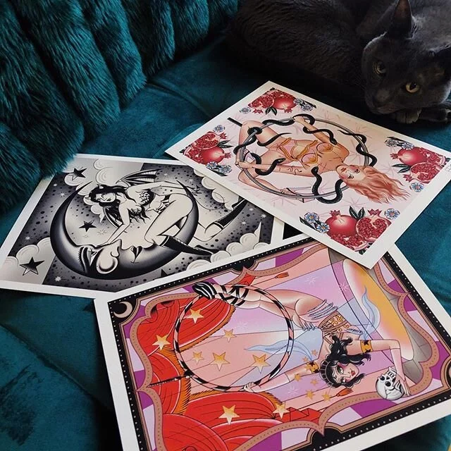 I&rsquo;m finally getting ahead on commissions - these three will be posted out this week. I do have a list I&rsquo;m working through but if you&rsquo;d like an original of your own to brighten or darken your home in these times - email emilyjanetatt