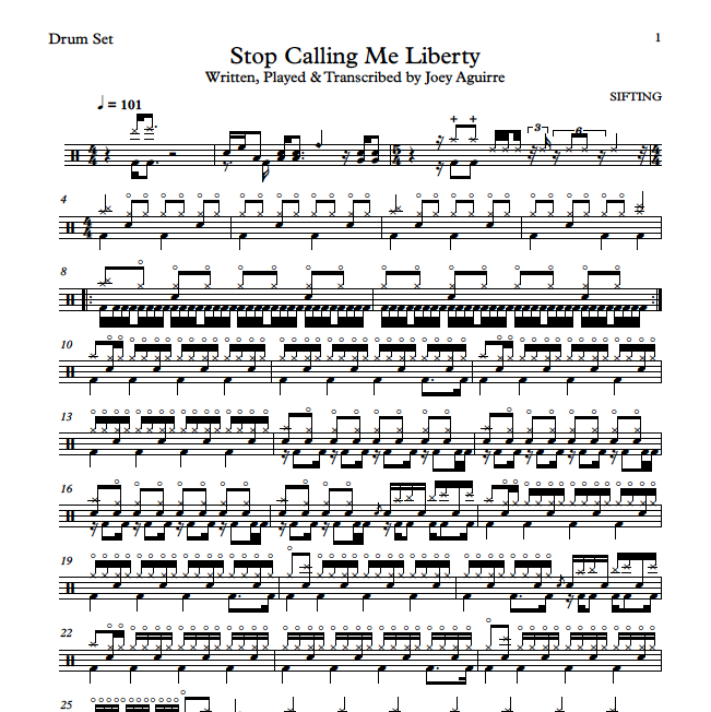 Stop Calling Me Liberty Drum Transcription