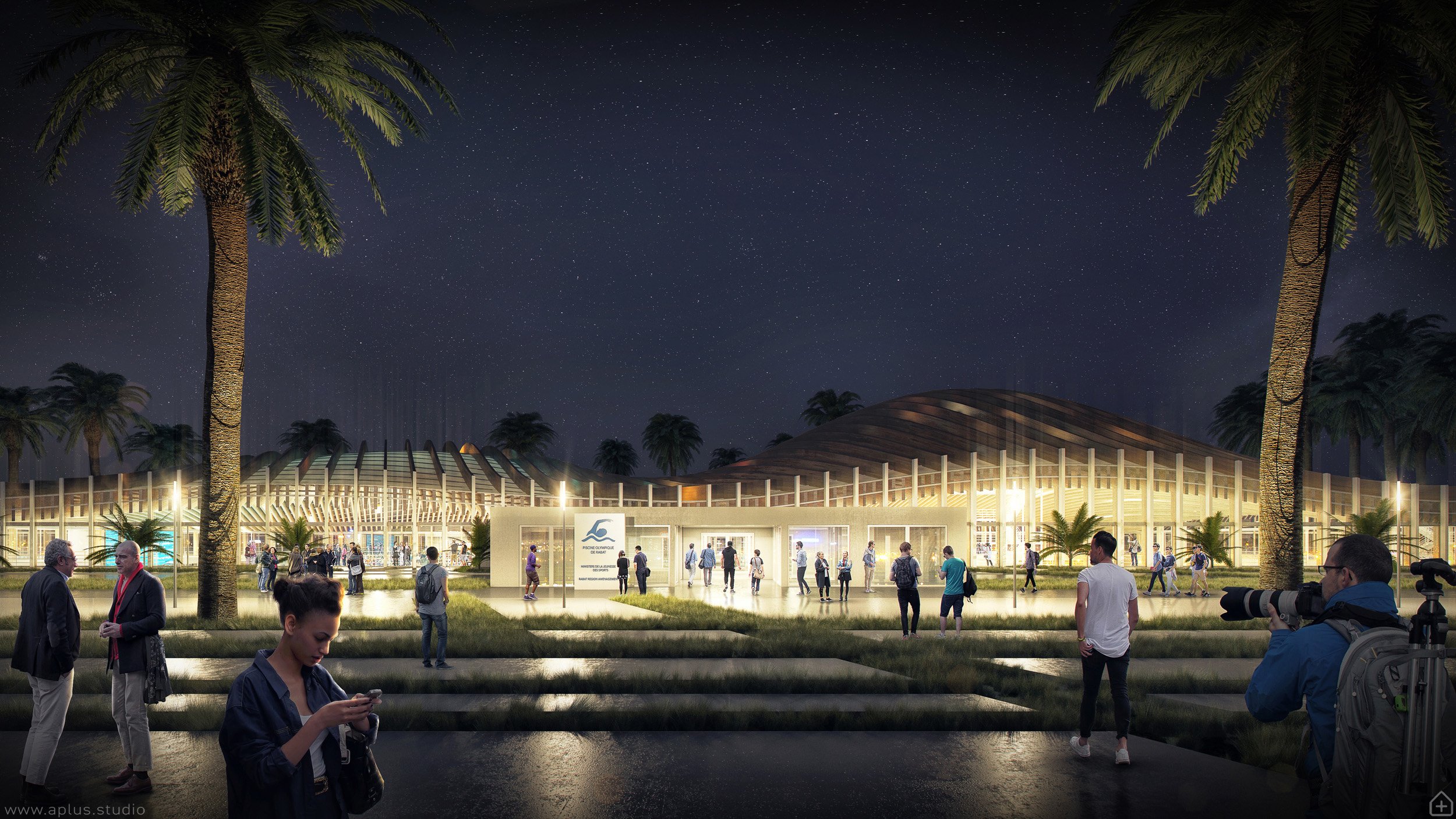 yda-aok / olympic swimming pool of Rabat, competition 2nd prize