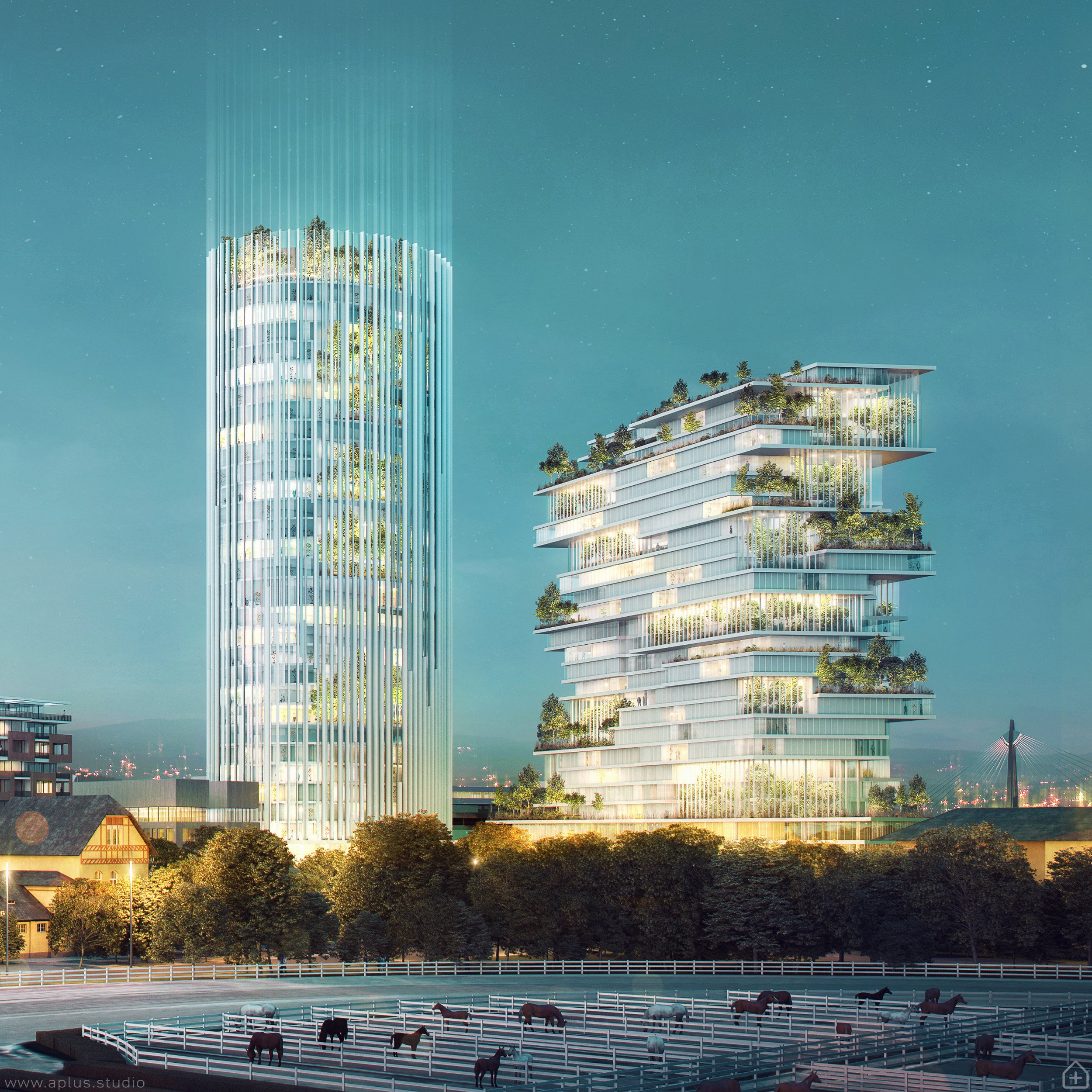 Mario Cucinella Architects / Viertel Zwei, Vienna, 1st prize (AGENCY3D collab) - detail