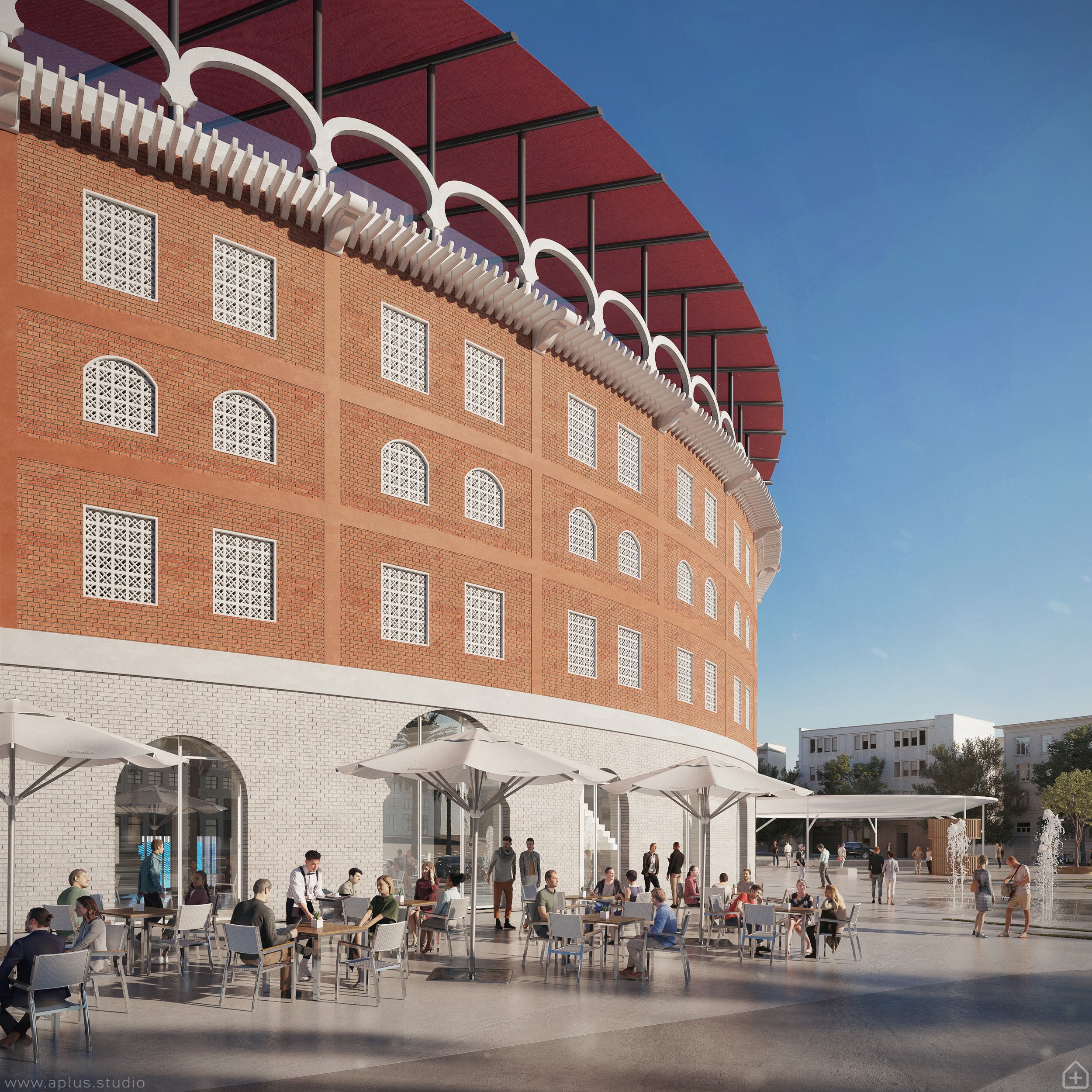 yda+jk+hk / plaza de toros, tangier, competition 1st prize