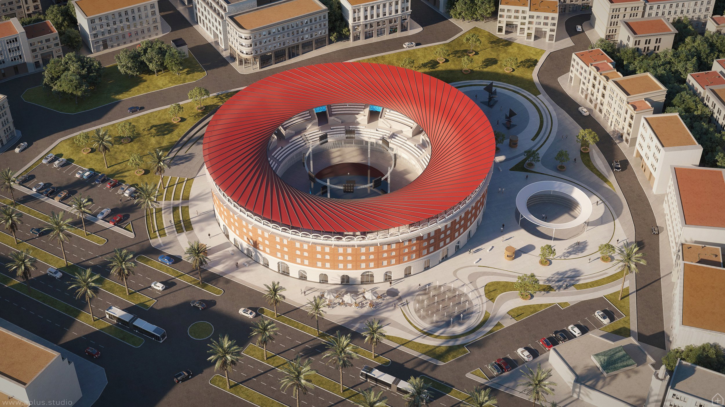 yda+jk+hk / plaza de toros, tangier, competition 1st prize
