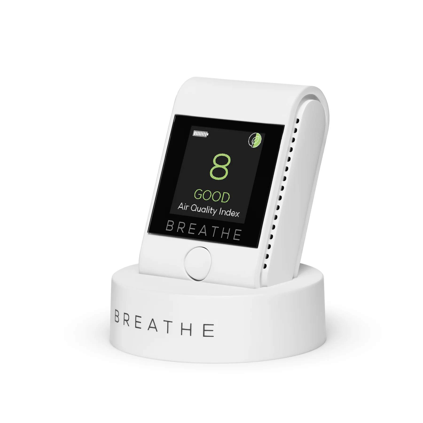 BREATHE Smart air quality monitor front angle.jpg