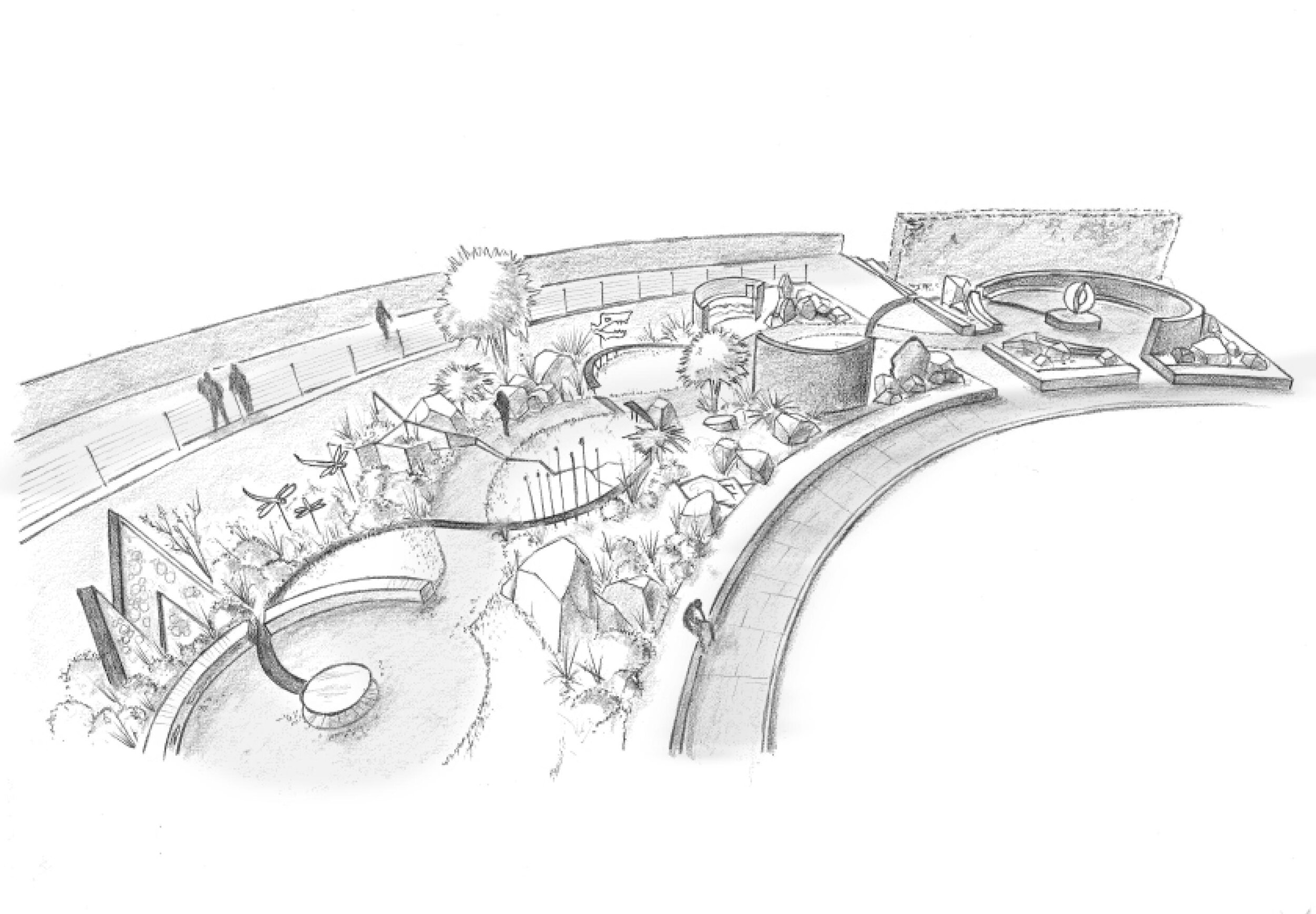 Museum Garden Design Sketch, Edinburgh