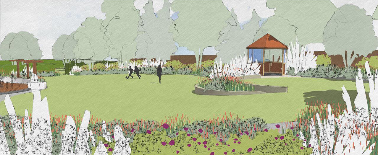Family Garden Perspective Design Render, Edinburgh