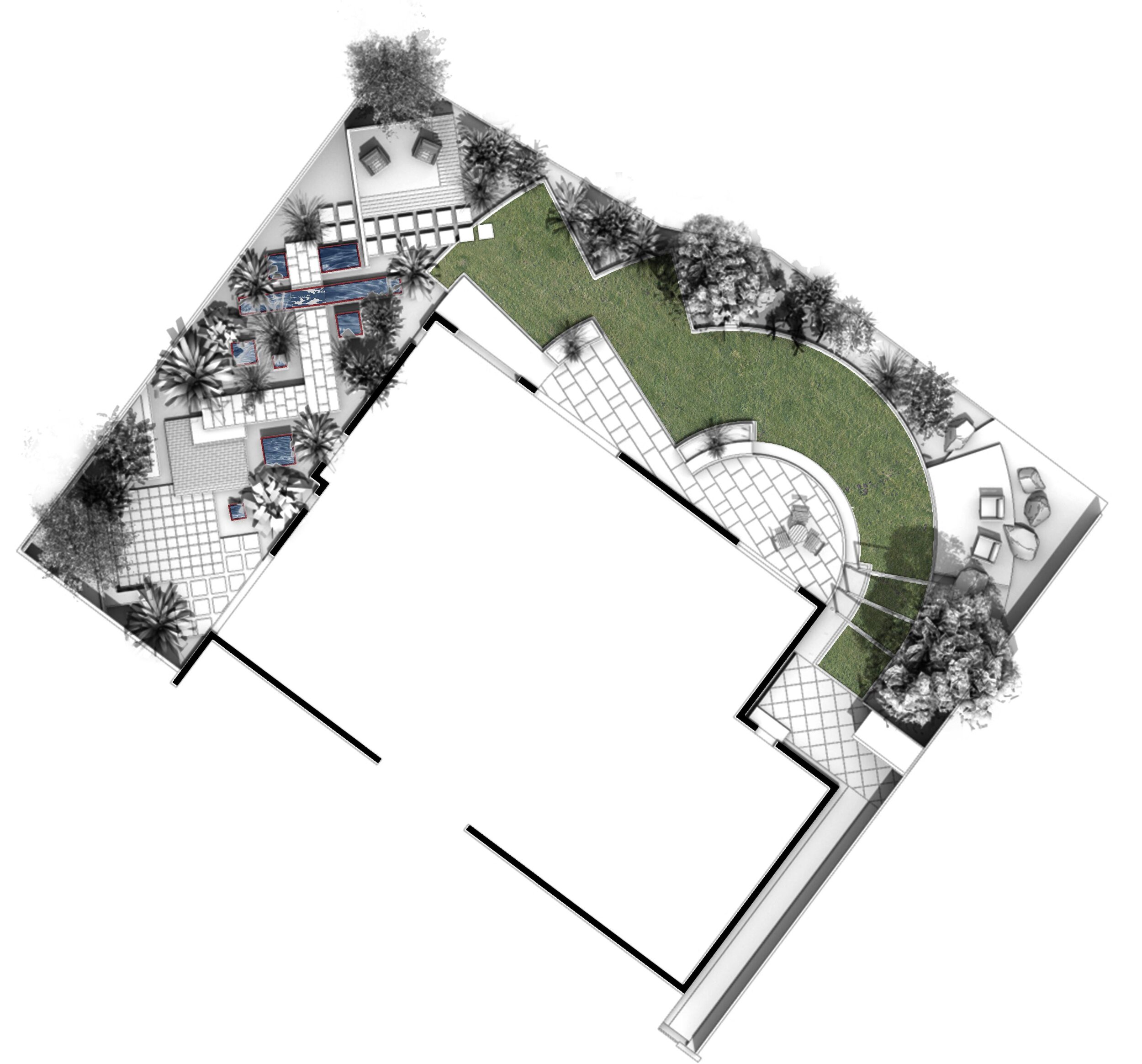 Contemporary Garden Design Plan Edinburgh