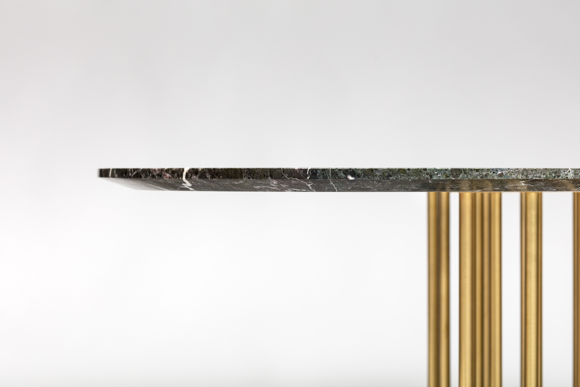   Top : Verde Levanto Marble  Base : Solid Brass 