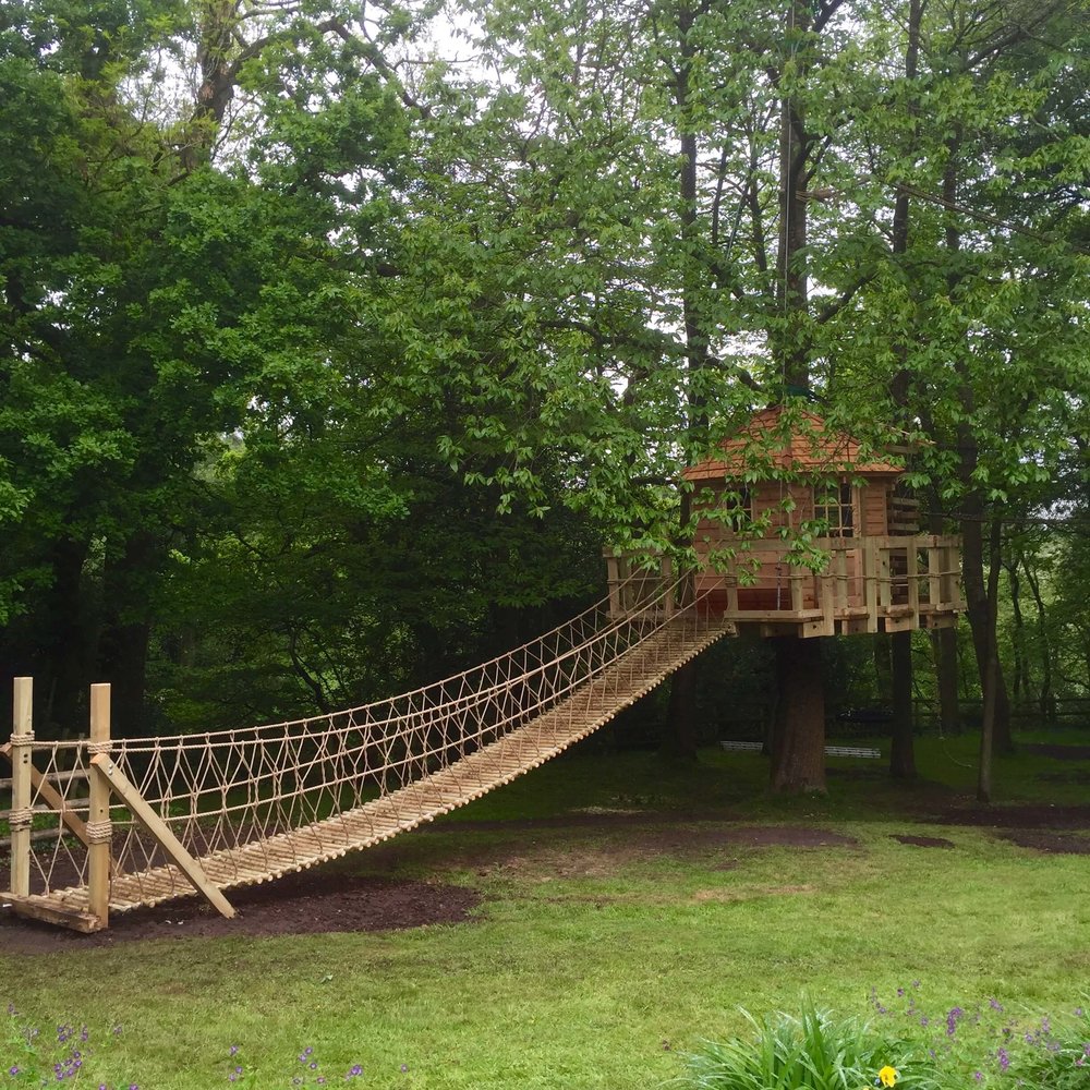 Garden Log Rope Bridge — Rope Bridge projects - UK and Worldwide - Design  and Install