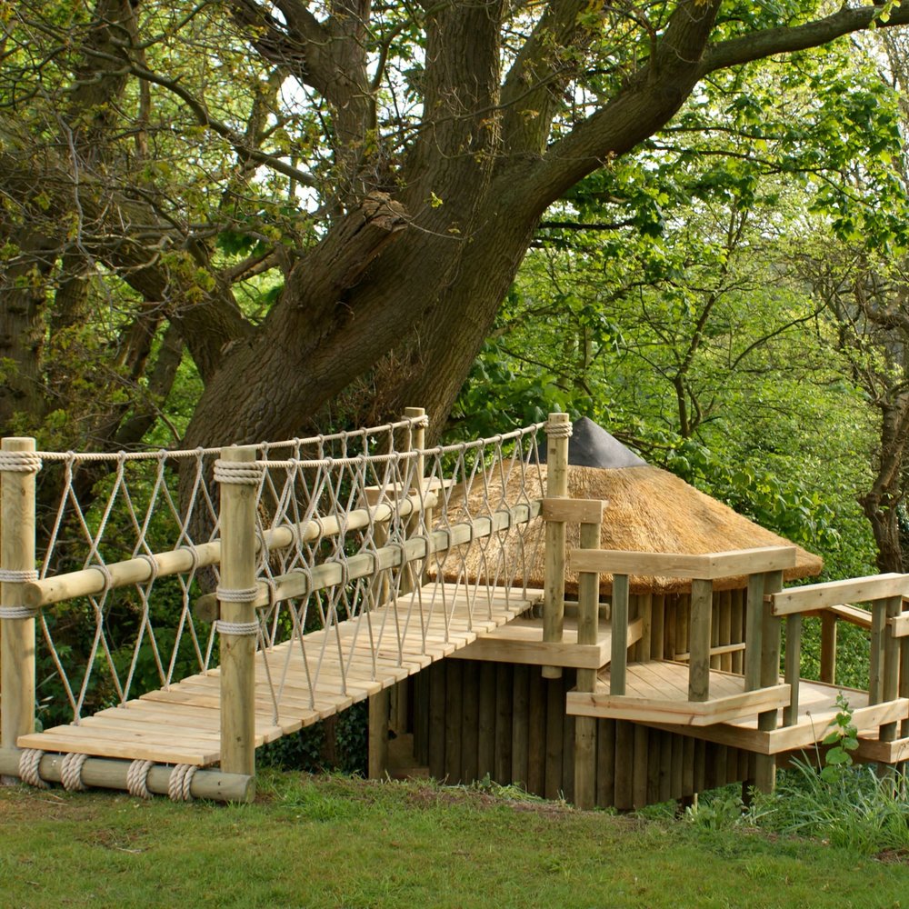 Adventure Treehouse Rope Bridge — Rope Bridge projects - UK and