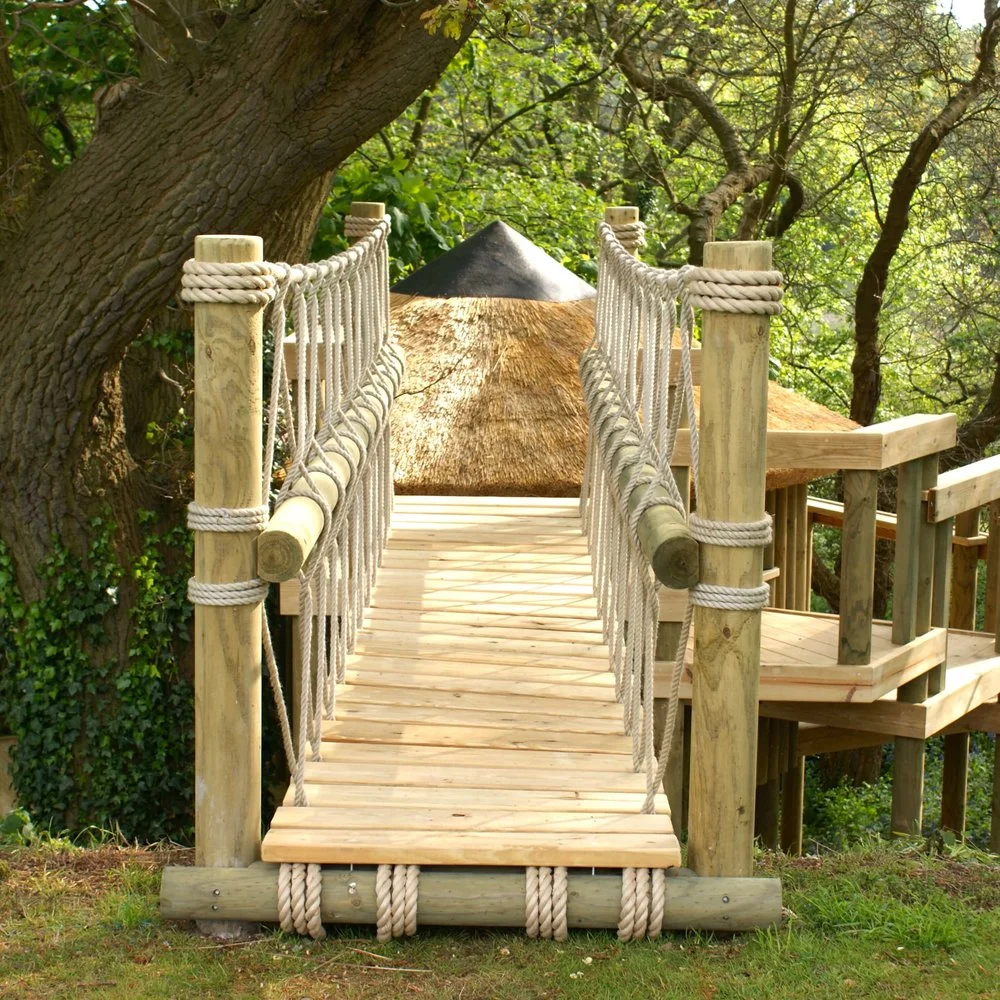 Adventure Treehouse Rope Bridge — Rope Bridge projects - UK and