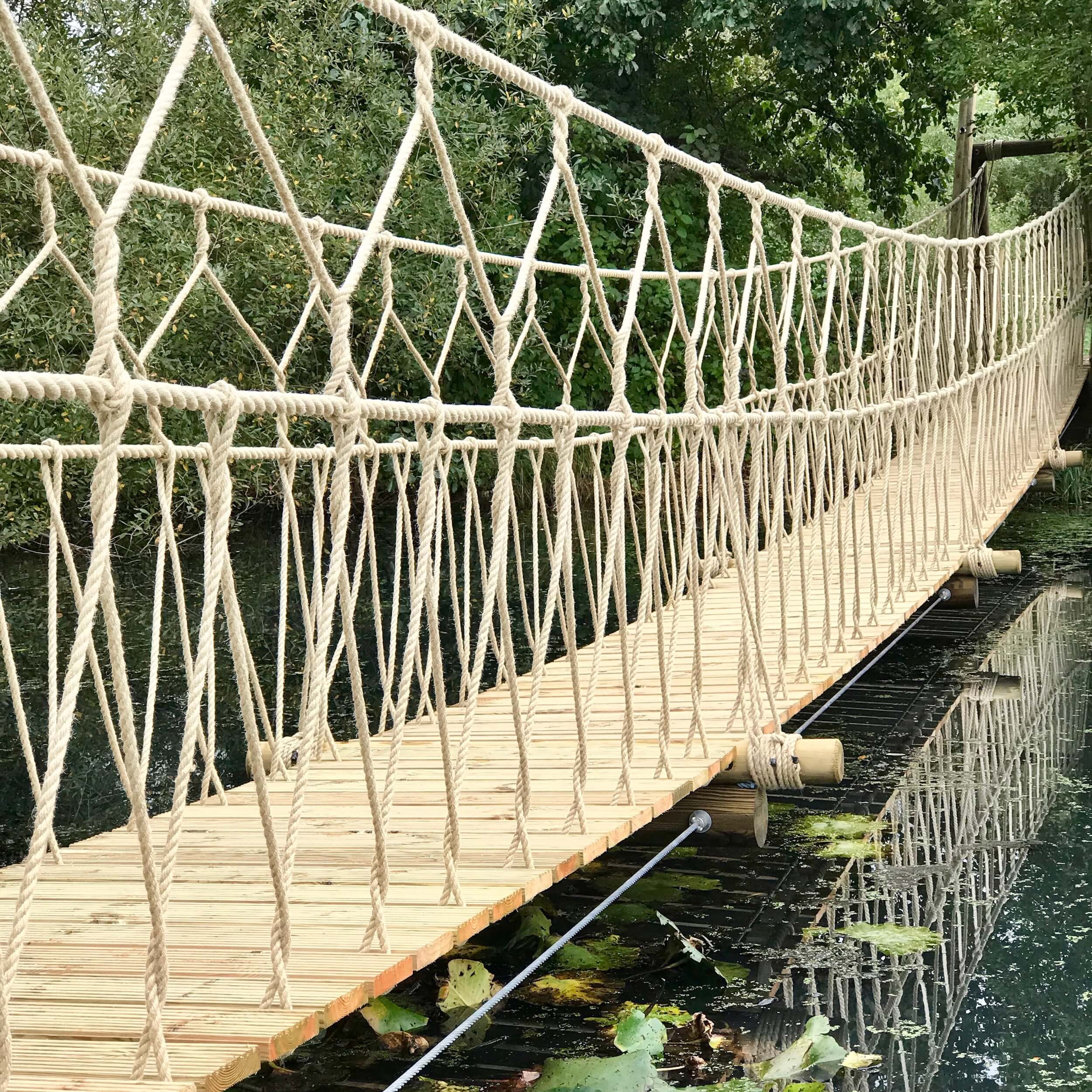 WWT London Wetlands Centre visitor attraction — Rope Bridge