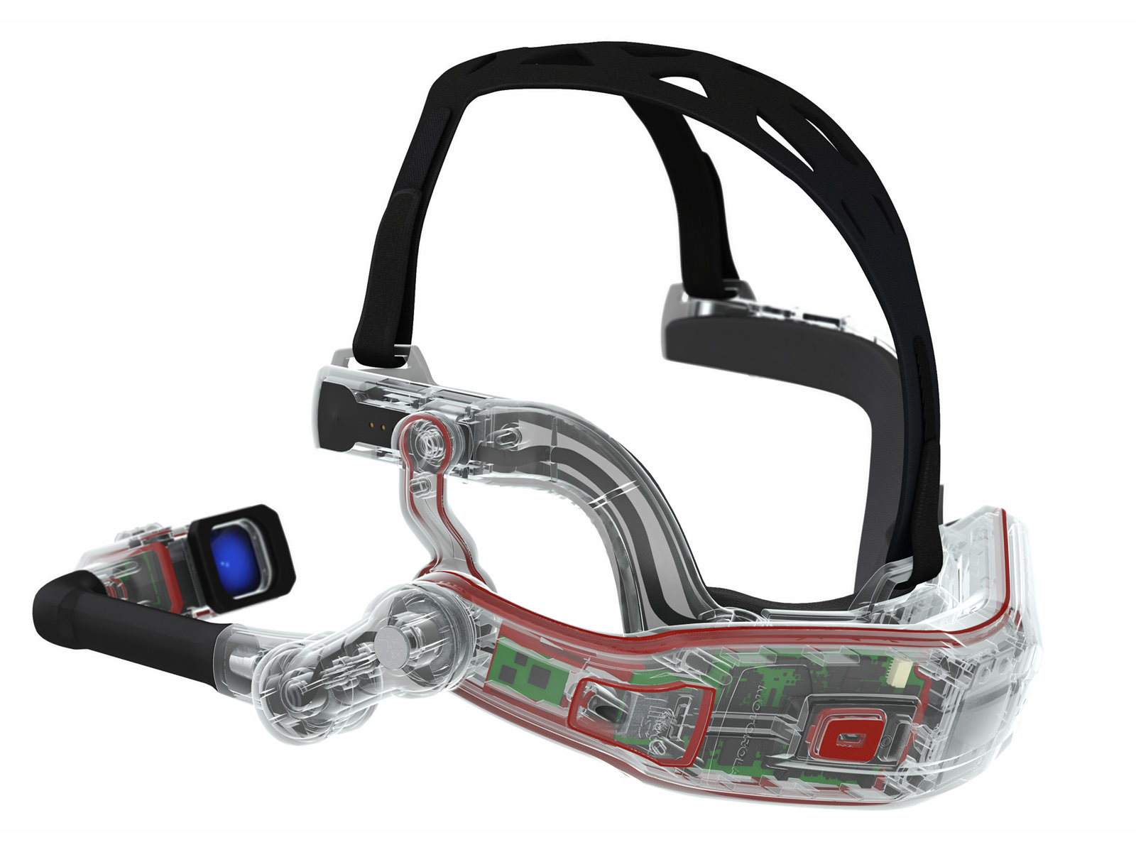 A transparent render of HC1 showing the technical internals such as seals and PCB