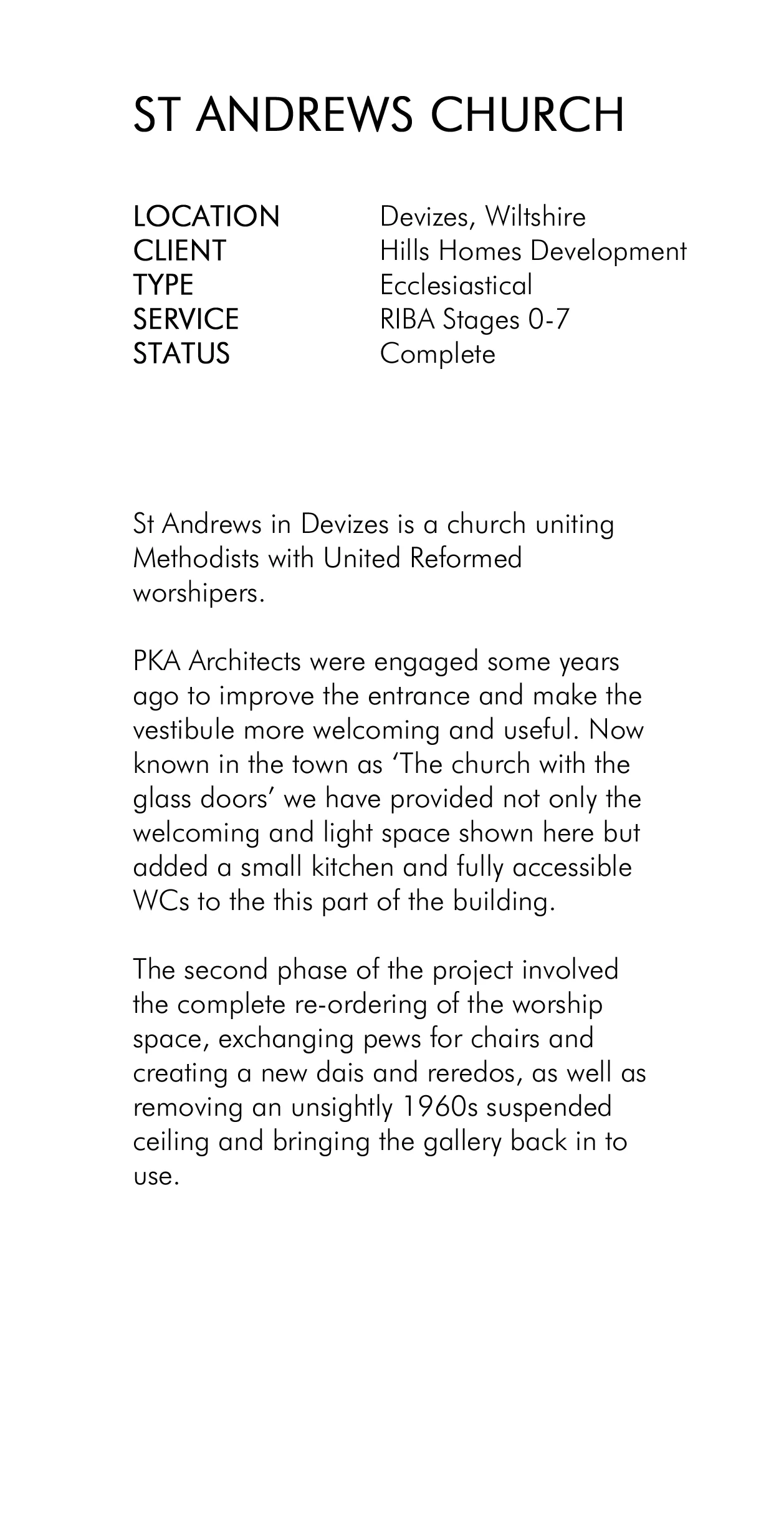 St Andrews Church — PKA Architects