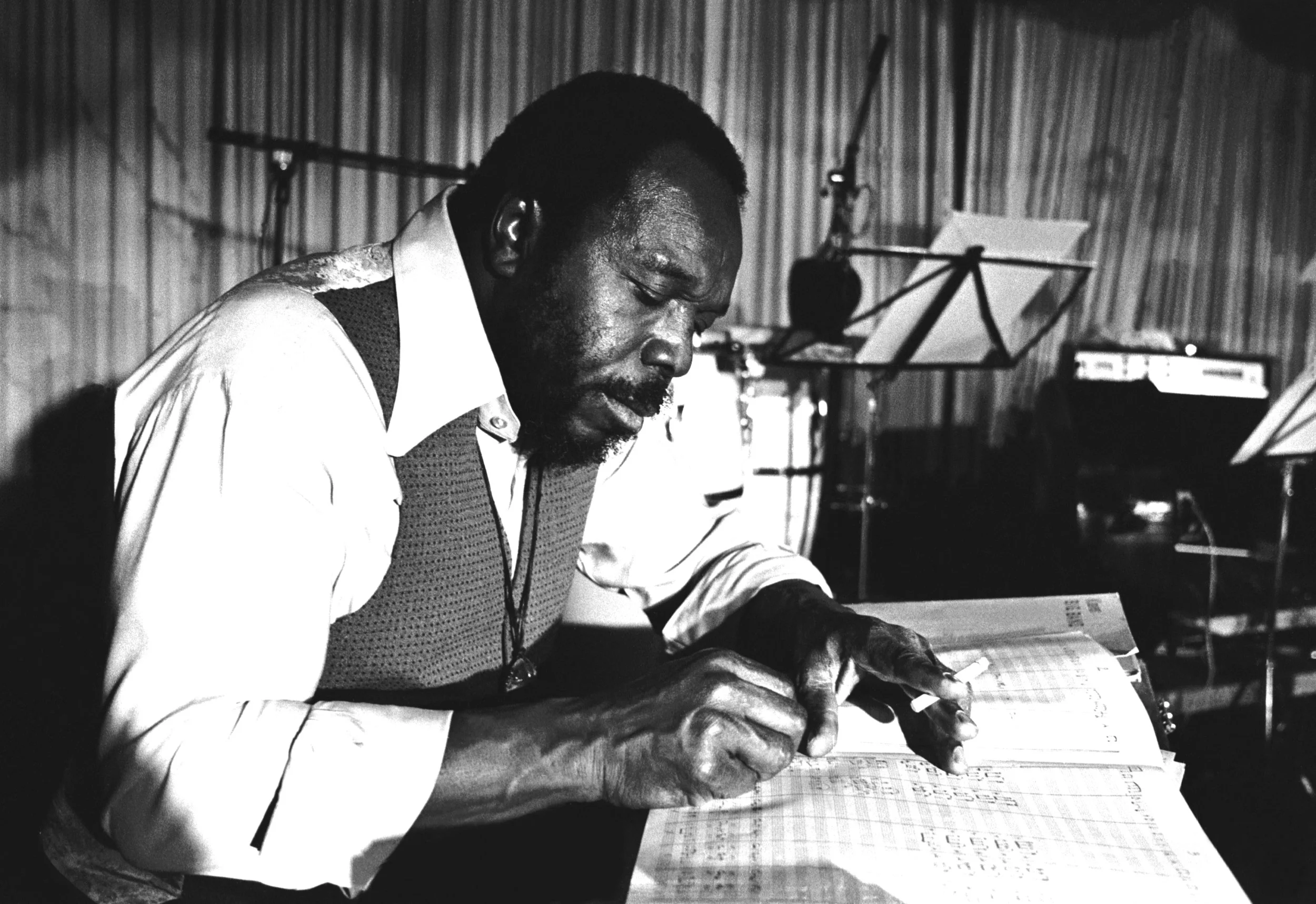 Thad Jones var den første i en lang række af gæstesolister i bigbandet. Han var dog i lige så høj grad en mentorskikkelse for det dengang unge orkester. Foto: Ukendt.