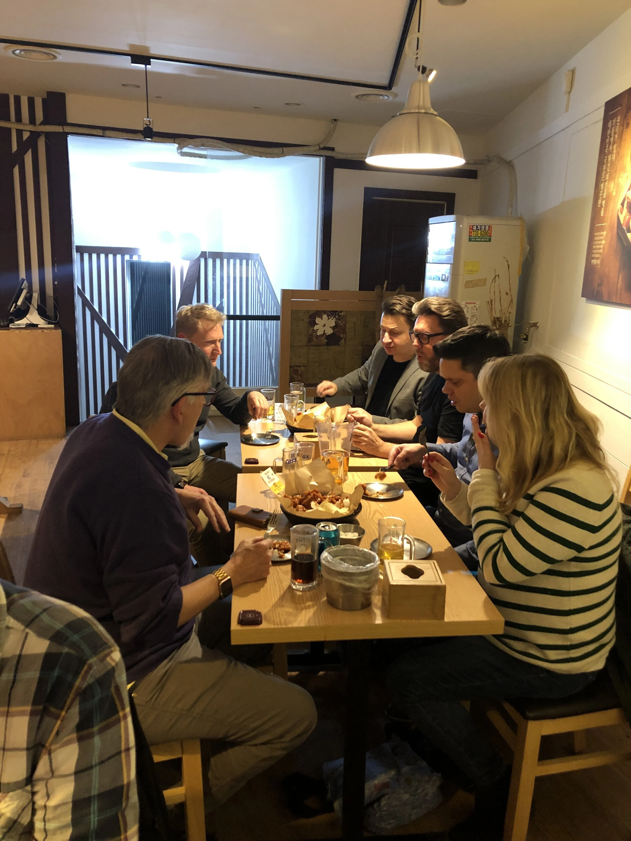 Chicken and beer efter tourens første koncertdag