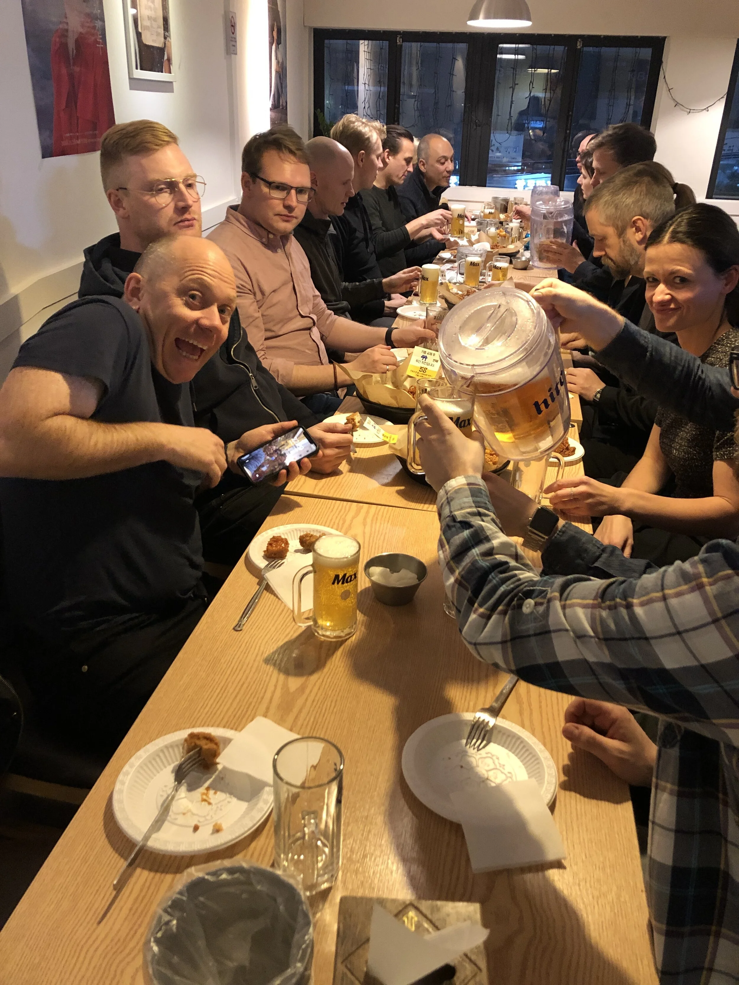 Chicken and beer efter tourens første koncertdag