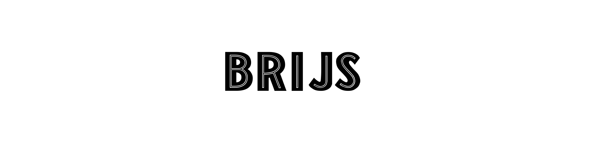 It is bold, confident, individual and includes 'Regular', 'Outline', 'Inline' & 'Double Inline' fonts. Brijs' branding has been designed using the typeface.