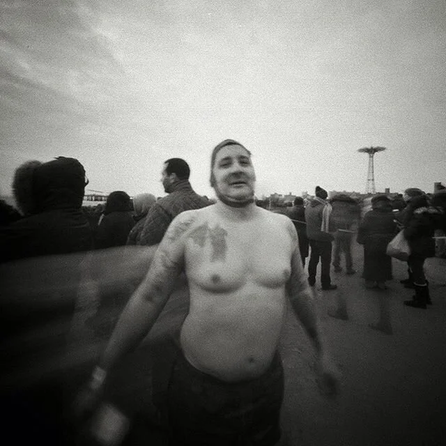Coney Island Polar Bears, Coney Island, NY, January 1, 2014. Triptych 2/3.

#believeinfilm #filmphotographic #ishootfilm #filmphotography #analog #analogphotography #pinhole #pinholecamera  #pinholeart #cameraobscura #pinholephotography  #noir #black