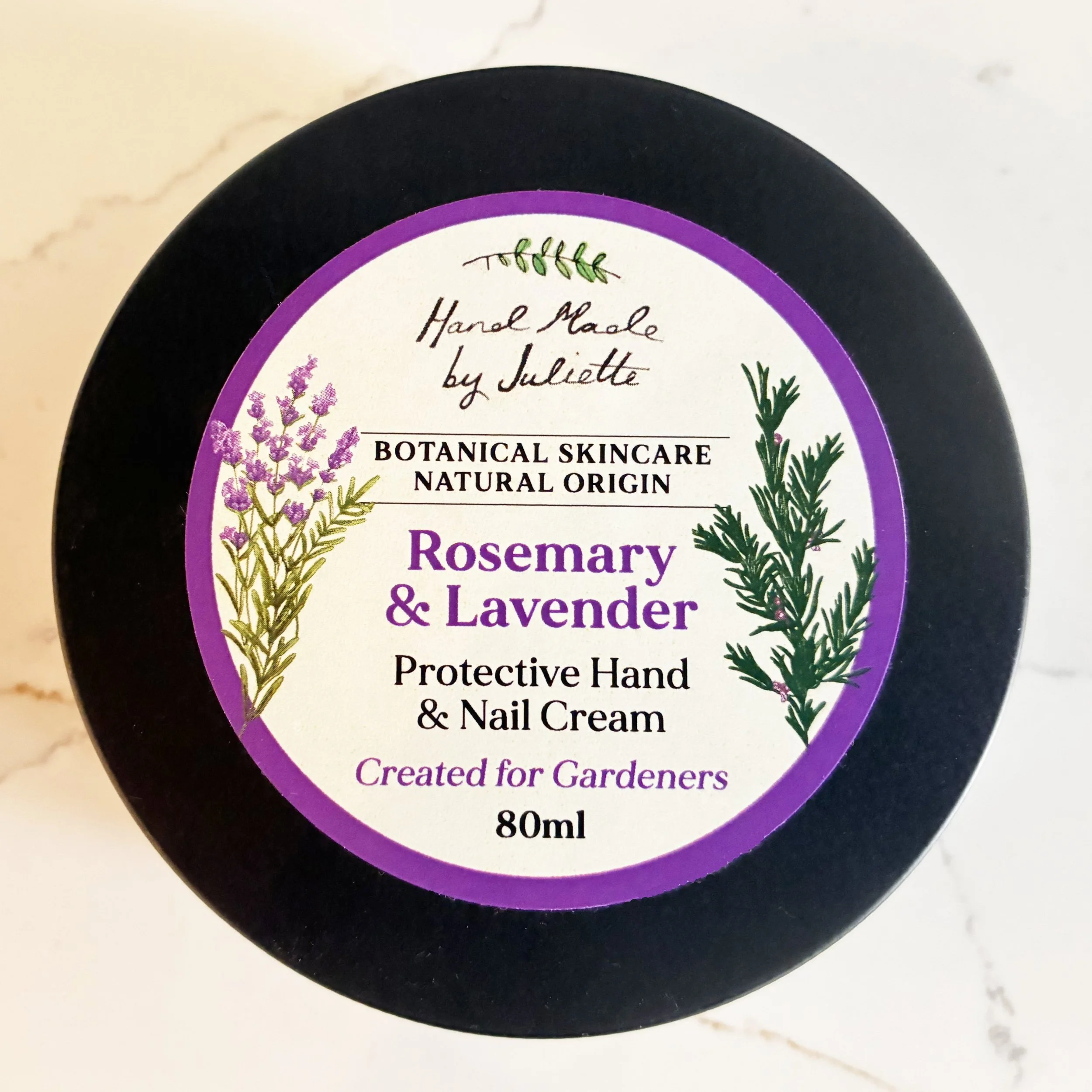 Rosemary and Lavender Protective Hand and Nail Cream, Created for Gardeners. 80ml