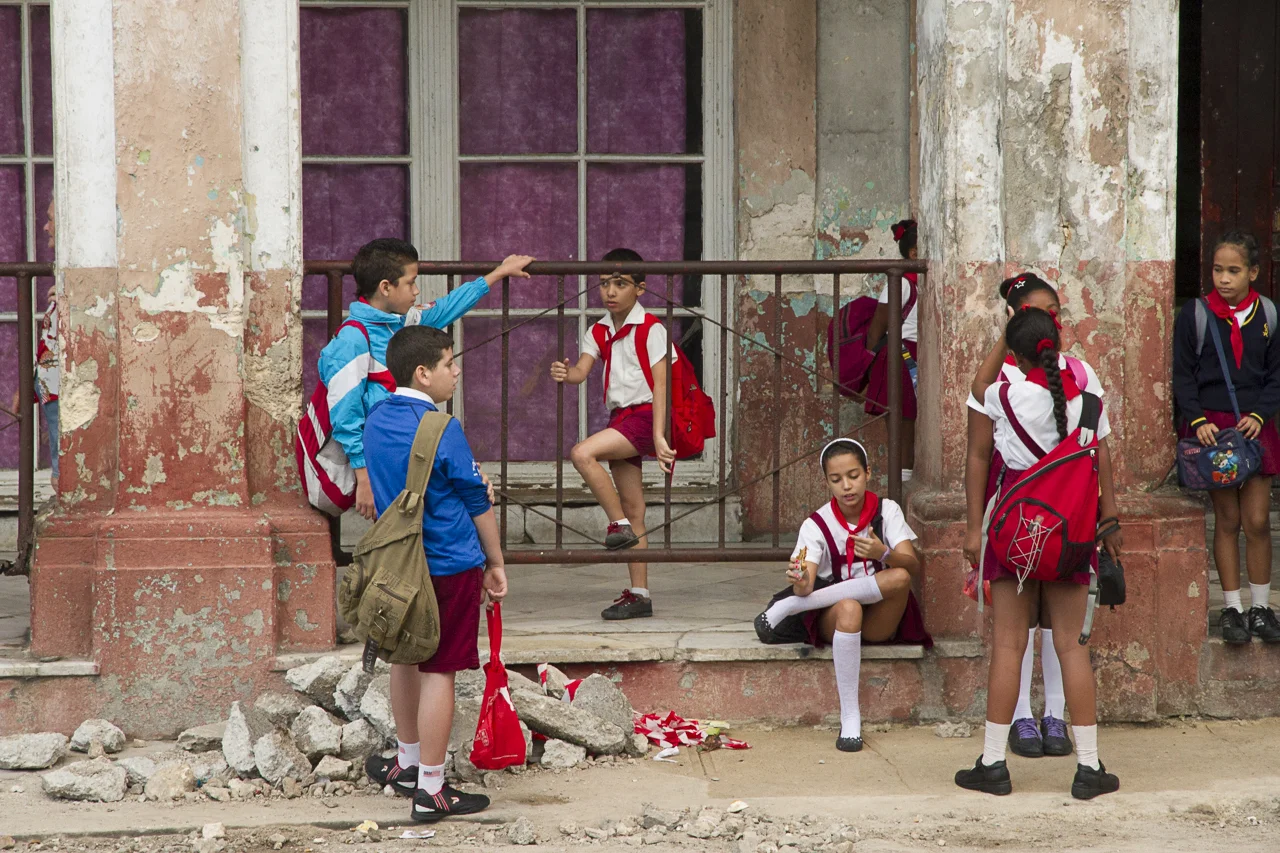 Schoolchildren, Havana First Honors for Cuba portfolio, Images 2013, Guilford Art Center, CT
