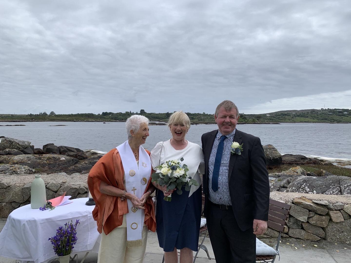 Lovely wedding at breezy and beautiful #screebehouse in Connemara