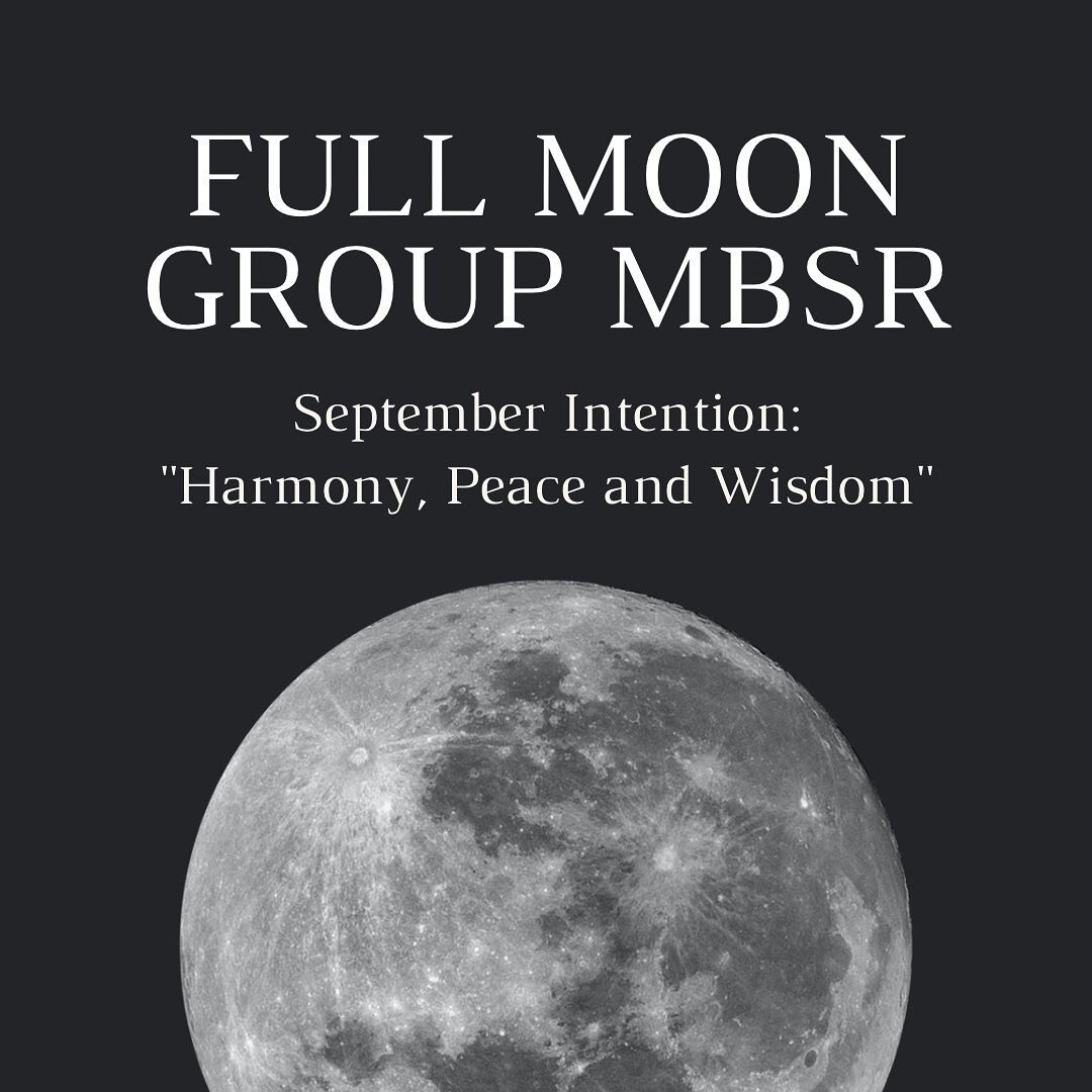 Now offering Full Moon Group MBSR (Mind Body Spirit Release) Clearings. The Full Moon🌕 is a perfect time to release unwanted energy.
.
Each month will have its own theme - September is &ldquo;Harmony, Peace and Wisdom&rdquo; ✨💕✨. 
.
We will come to