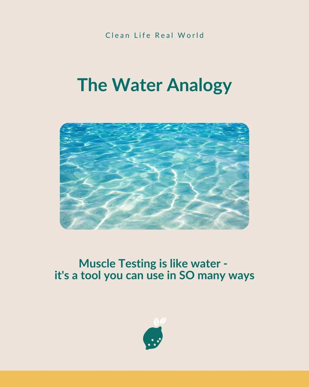 The moment this analogy clicked for me, everything changed. Muscle testing isn't just one thing - it's THE tool that unlocks your body's wisdom in every area of your life. 

Comment "WATER" if this resonates 💧.

Much love and gratitude, 
E