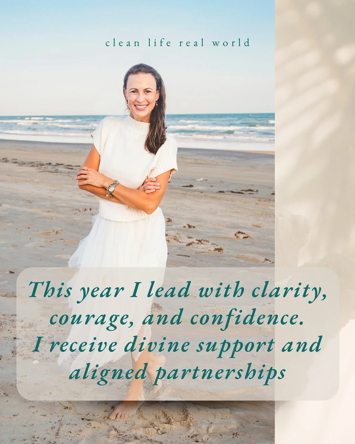 MY NEW YEAR DECLARATION (read this out loud with me):

This year I lead with clarity, courage, and confidence.
I receive divine support and aligned partnerships.

I&rsquo;m done shrinking.
Done doubting.
Done delaying what God placed inside of me.

T