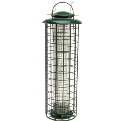 Caged Screen Black Oil Sunflower or Peanut Feeder. Capacity 1.25 lbs.