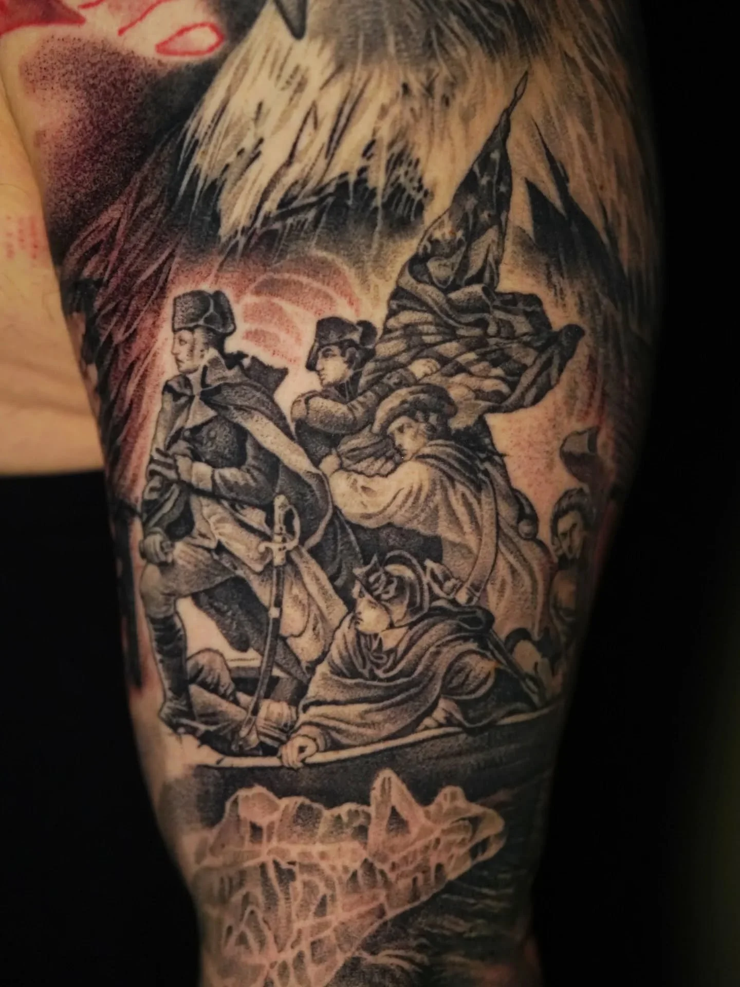 I'm now scheduling for April! You can find my calendar in my Instagram bio. If you're looking to start something new, you can schedule a consult for a video call to chat about your idea. 

This tattoo is healed for about 2 years now. This is from the