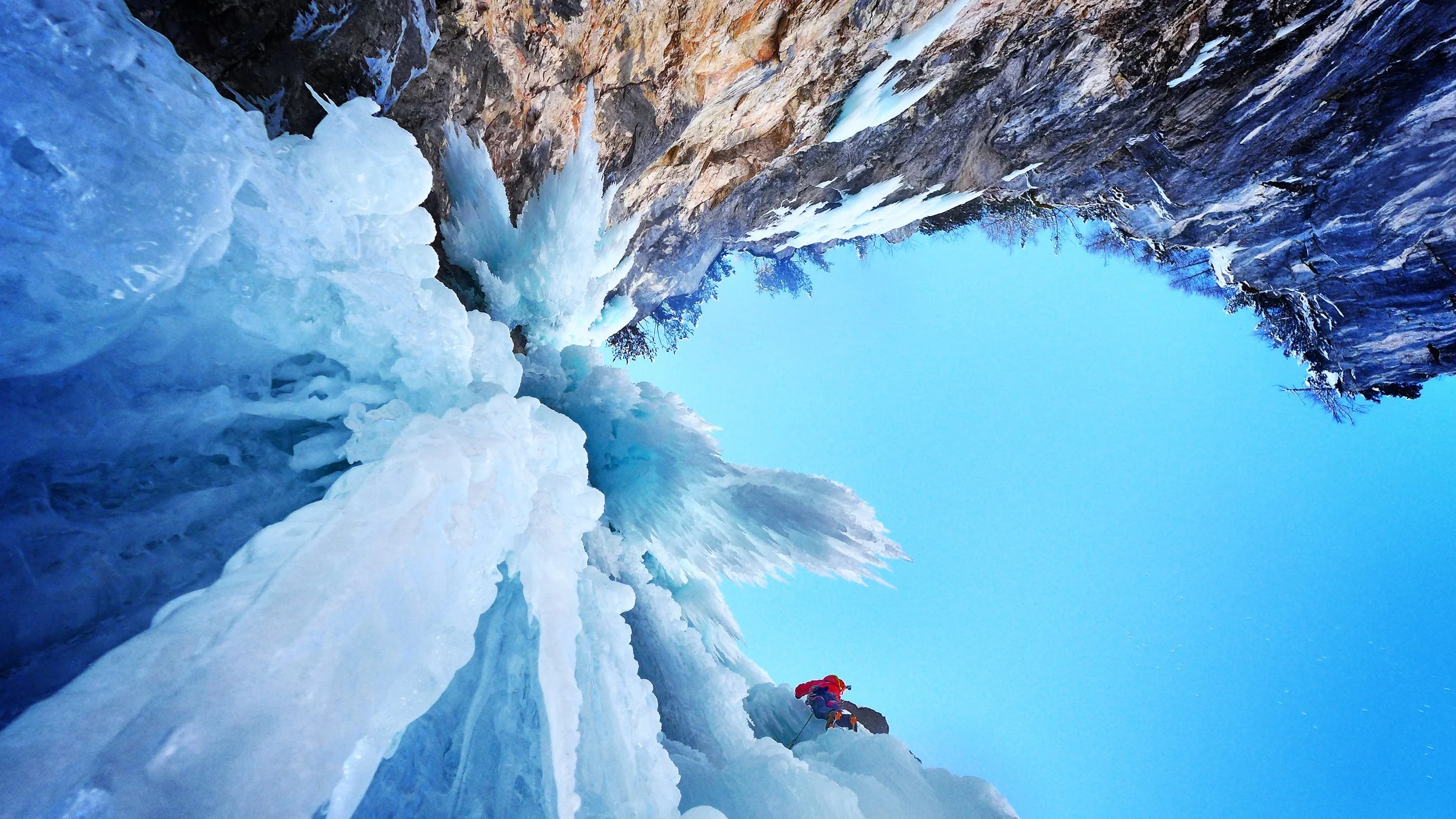 Matthias Scherer on Sebensee Fall, Austria - picture by Tanja Schmitt