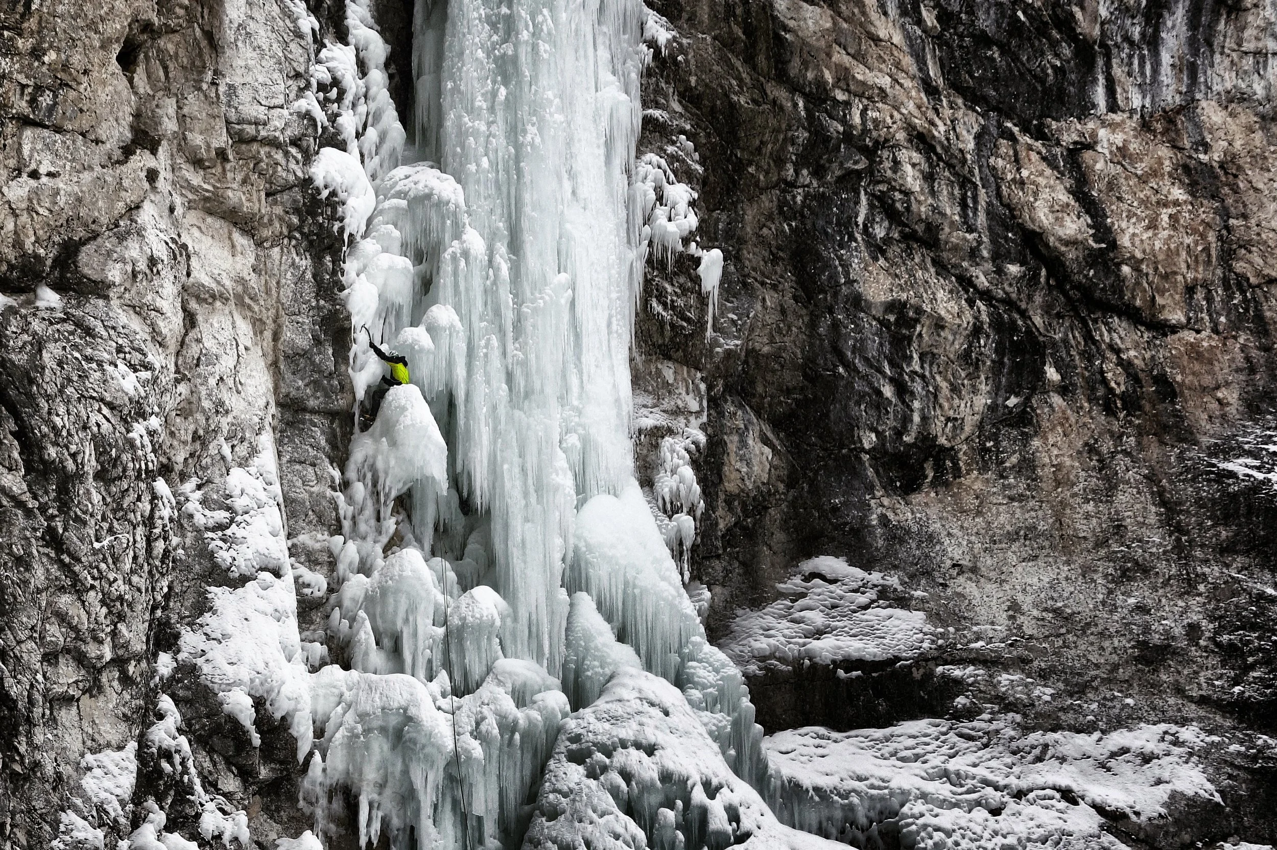Matthias Scherer on Pilat Fall, Gardena Valley, Italy - picture by Tanja Schmitt