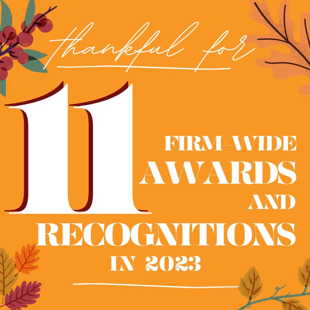 Feeling extra thankful this week for a record-setting year! In 2023, the team at HGOR has been recognized and awarded 11 times for their diligent work and dedication to making great places for people, while keeping clients' investments and environmen