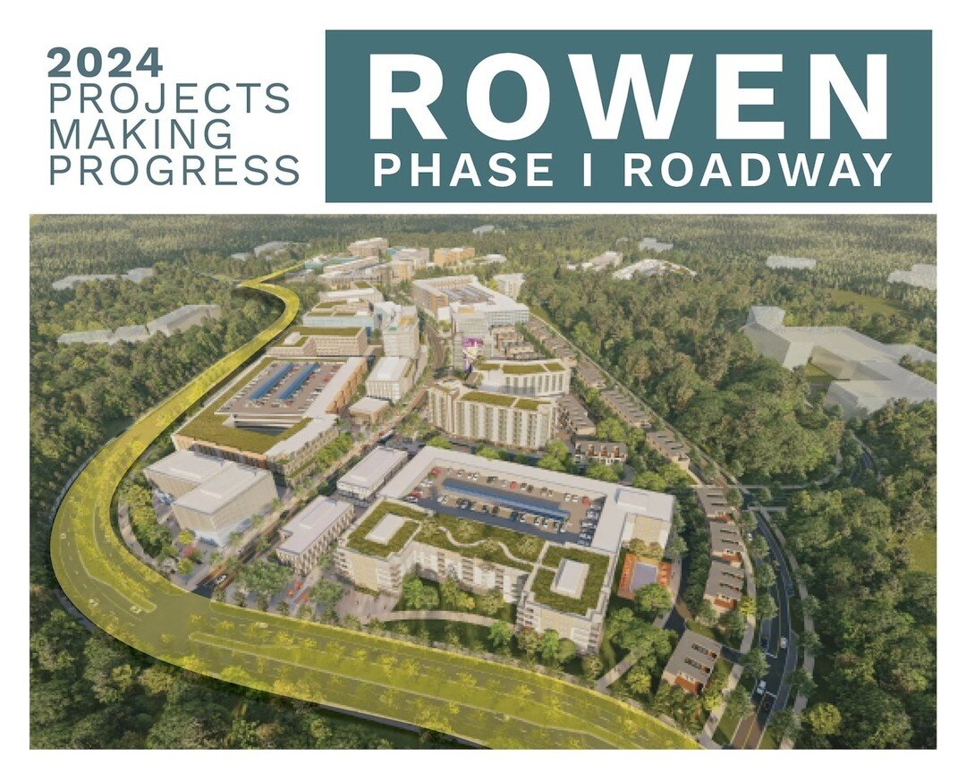 Projects Making Progress in 2024: Rowen Phase I Roadway 

After breaking ground in December 2022, @rowenlife Phase I Roadway will spark economic development and advancements in agriculture, medicine and the environment by creating access to over 800 