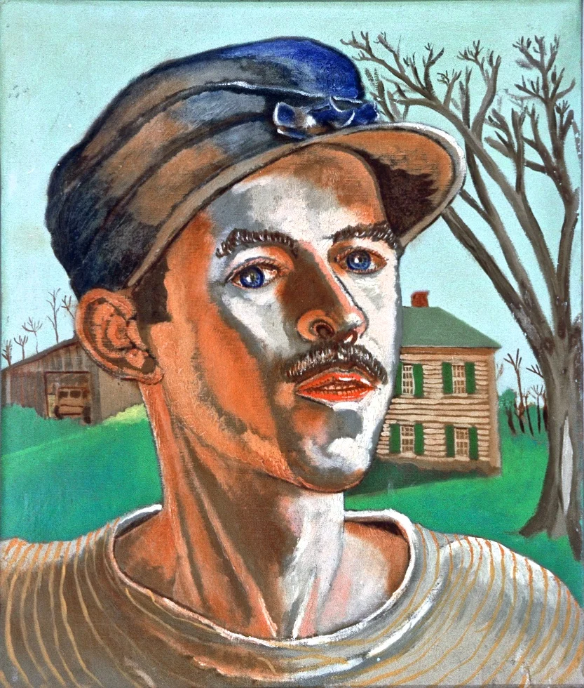 Lester Bridaham, self portrait, 1936 Massachusetts