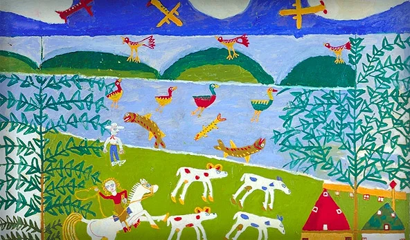 The Ranch oil on canvas board, 30" x 40"