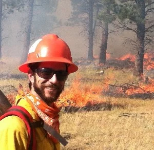 Matt on a prescribed burn in Black Lake, NM