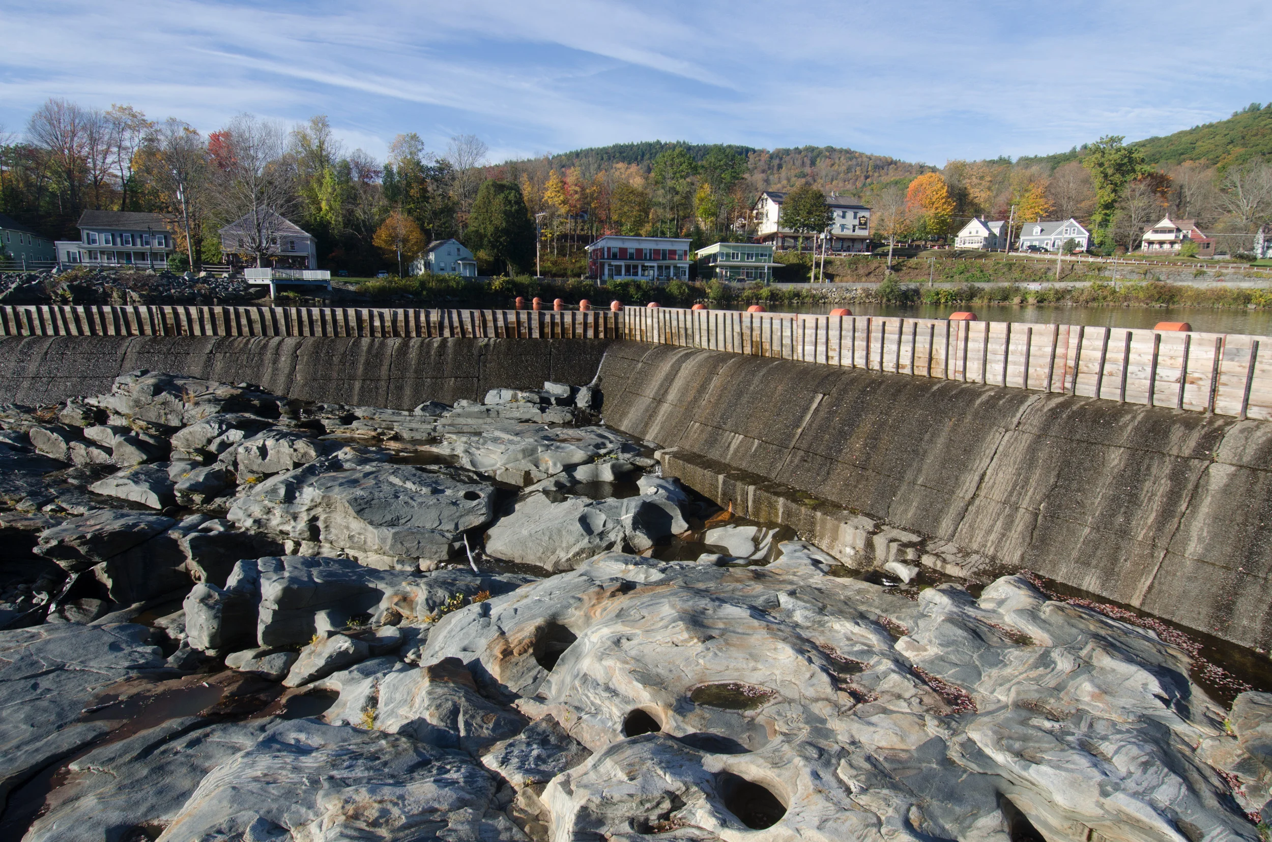 Glacial potholes at Shelbourne Falls