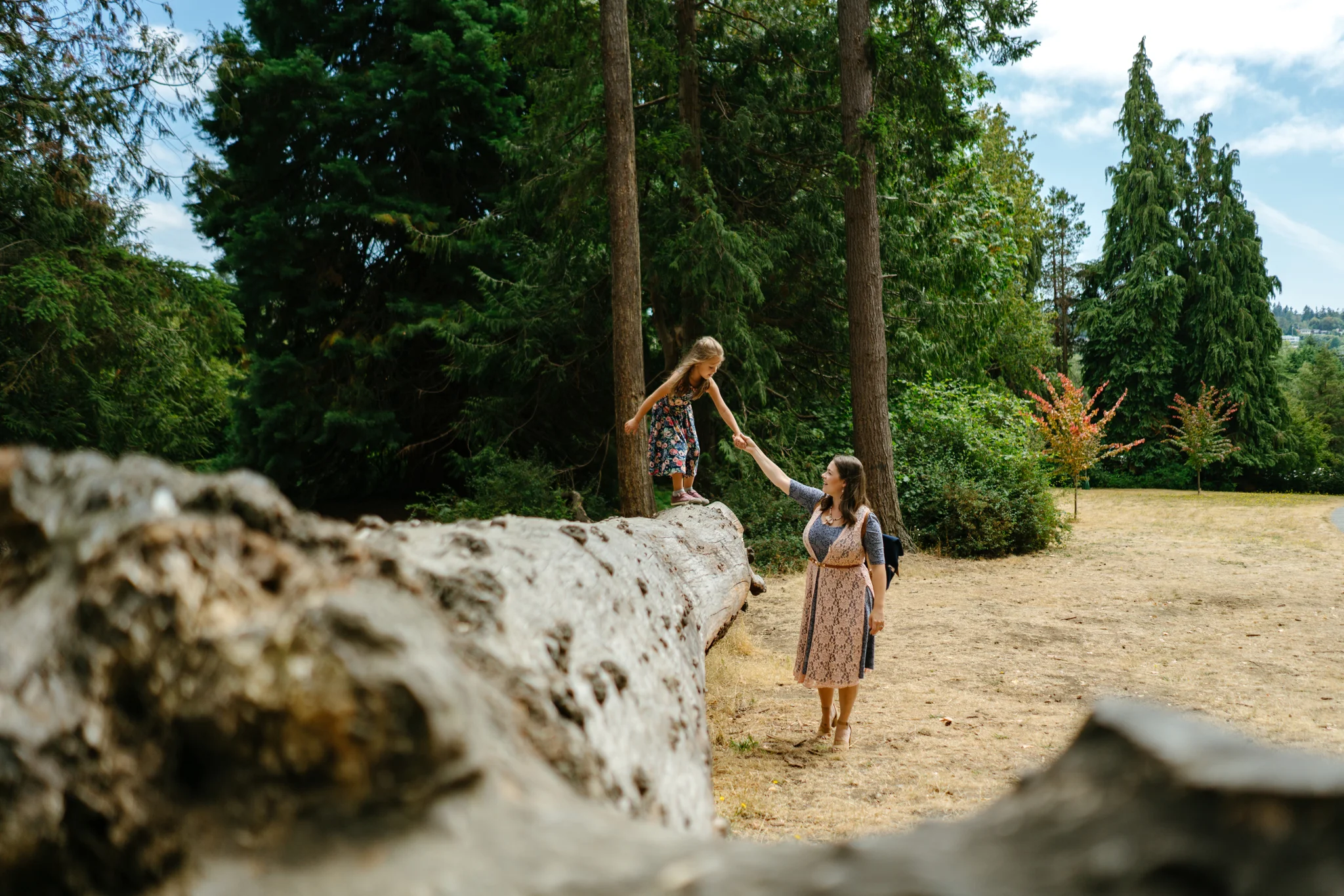Danielle + Jordan + Tyler + Abby + Finley at Lincoln Park in West Seattle