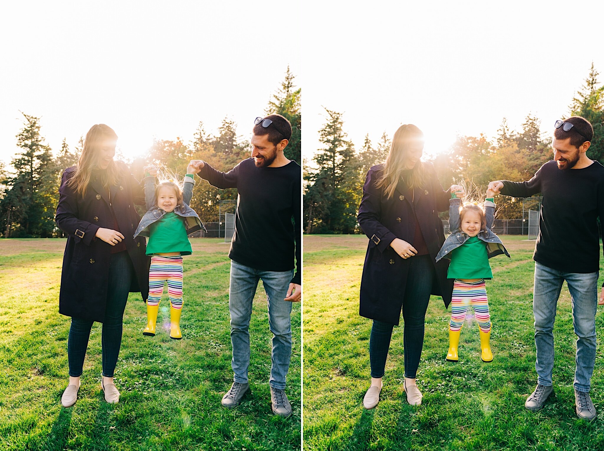 Family Pictures at Lincoln Park in West Seattle